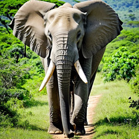 Der majestätische Elefantenwächter der Savanne
