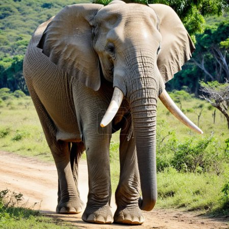 Der majestätische Elefantenwächter der Savanne