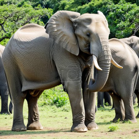 Foto de El Majestuoso Elefante Guardián de la Sabana - Imagen libre de derechos