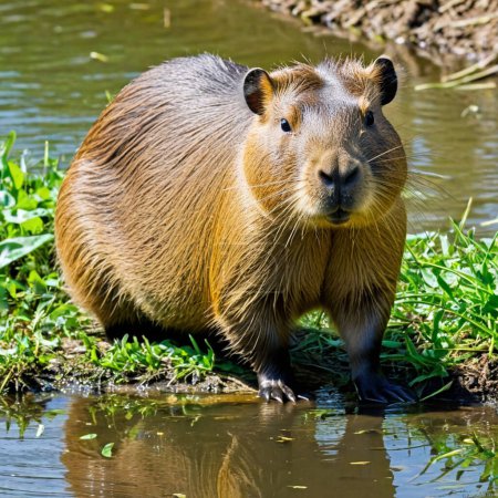 El Capybara América del Sur Encantador gigante semi acuático