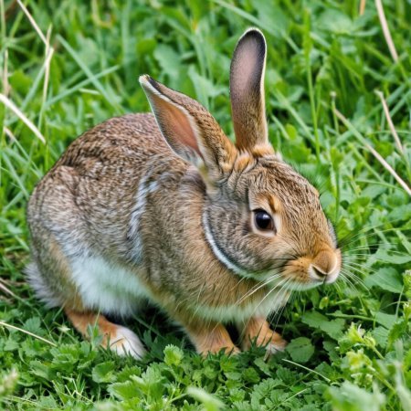 Le lapin moelleux et curieux Un symbole de douceur et d'agilité