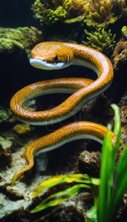 Photo for Sleek and Stealthy Exploring the Enigmatic World of Eels - Royalty Free Image