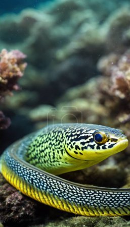 Foto de Elegante y sigiloso explorando el enigmático mundo de las anguilas - Imagen libre de derechos