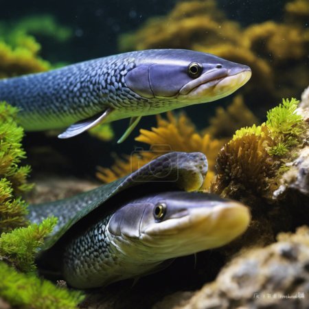 Photo for Sleek and Stealthy Exploring the Enigmatic World of Eels - Royalty Free Image