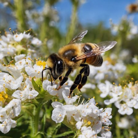 Photo for The Buzzing World of Bees Exploring the Vital Role of Pollinators in Agriculture and Ecosystems - Royalty Free Image