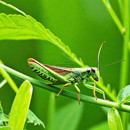 Photo for The Secret Life of Grasshoppers Exploring Their Vibrant World and Impact on Agriculture - Royalty Free Image