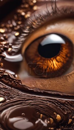 Photo for Enigmatic Depths Exploring the Warmth of Mahogany Eyes - Royalty Free Image