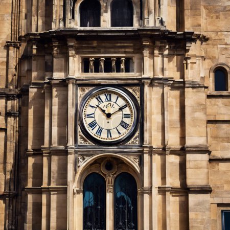 Torre del Reloj Antiguo Capturando Encanto Eterno y Elegancia en la Arquitectura Inglesa Antigua