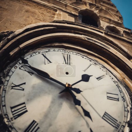 Antique Clock Tower Capturing Timeless Charm and Elegance in Old English Architecture