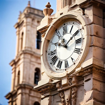 Antique Clock Tower Capturing Timeless Charm and Elegance in Old English Architecture