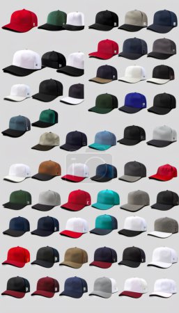 Vielseitige Headwear Style Blank Cap Mockups für kundenspezifische Mode