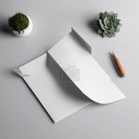Mockups profesionales y elegantes del sobre en blanco para la correspondencia personalizada