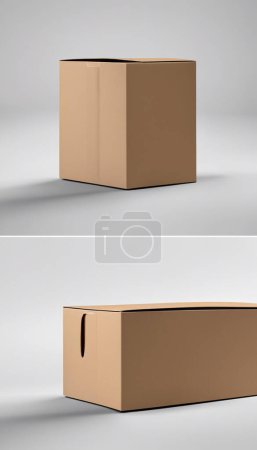 Customizable and Sturdy Blank Box Mockups for Versatile Packaging Needs