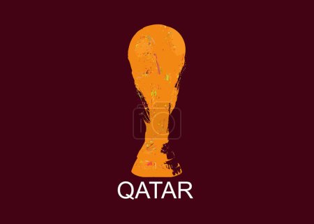Illustration for Abstract football trophy. Vector graphics and design. - Royalty Free Image