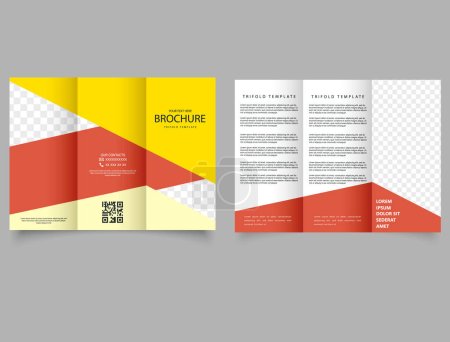 Illustration for Bright trifold brochure. business booklet Flyer. Vector template. - Royalty Free Image