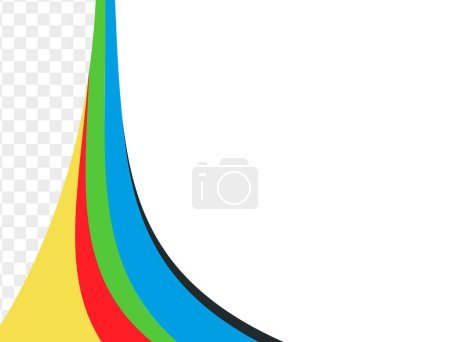 Illustration for Banner with colored waves. Vector design. Vector graphics for design. - Royalty Free Image
