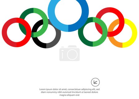 abstract colored rings on a white background. Background for design.