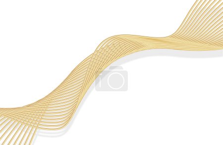 Photo for 3D rendering golden wave line  luxury texture line texture background - Royalty Free Image