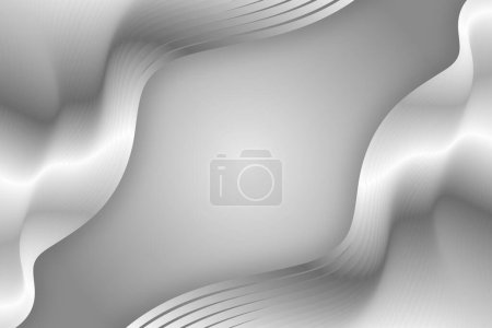3D rendering gray and white graceful lines texture texture background