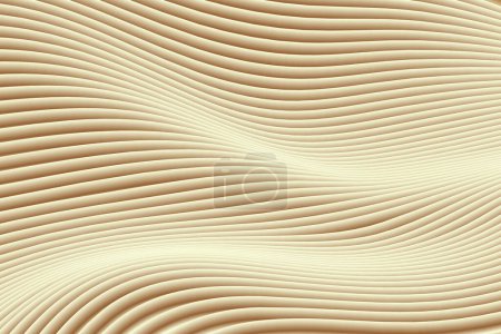 Photo for 3D render waveform flowing gold abstract lines textured background texture - Royalty Free Image