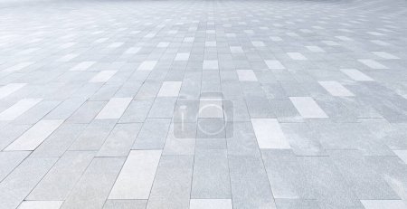 Téléchargez les photos : Vieux pavement en brique avec sol carrelé blanc - en image libre de droit