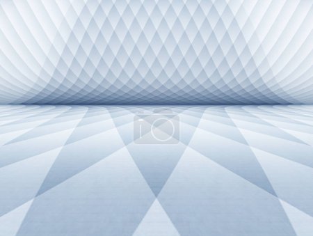 Foto de Elevación de la pared interior blanca con fondo longitudinal del espacio en tierra Representación 3D - Imagen libre de derechos