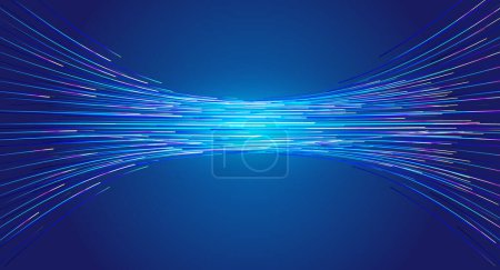 Illustration for Neon dynamic luminous lines Internet technology vector background - Royalty Free Image