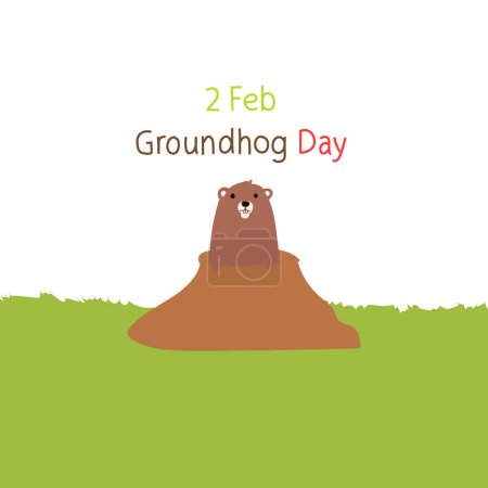 Illustration for Groundhog Day Vector illustration. - Royalty Free Image