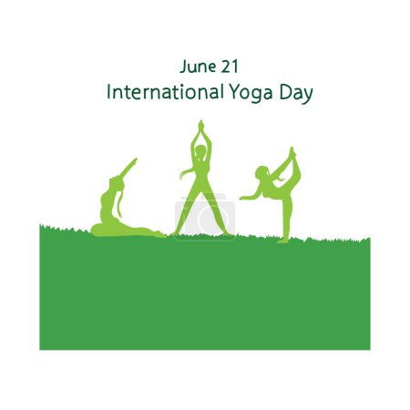 Photo for International yoga day 21 june vector illustration - Royalty Free Image