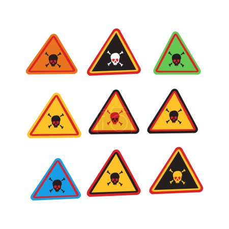 Photo for Set of warning signs, vector illustration - Royalty Free Image