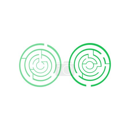 Illustration for Maze puzzle circle twists vector - Royalty Free Image