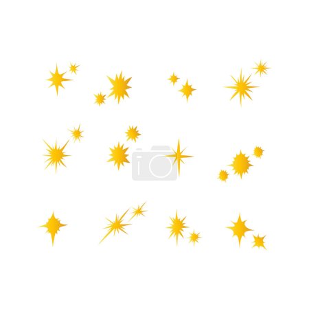 Photo for Gold star sparkling vector - Royalty Free Image