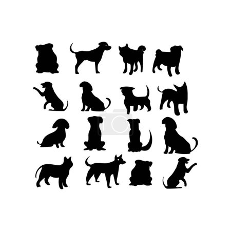 Illustration for Black Dog icon vector - Royalty Free Image