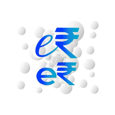 Photo for Indian erupee symbol for digital payment safe and secure transaction - Royalty Free Image