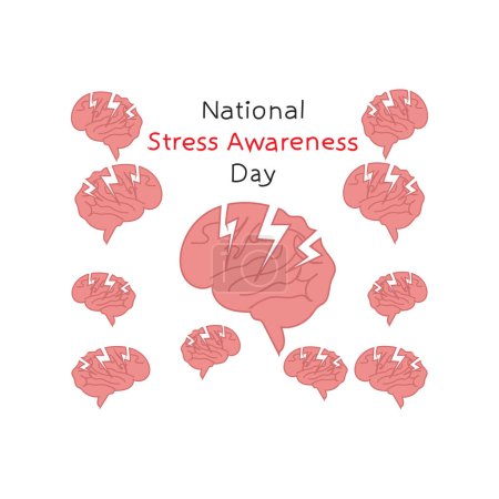 Photo for National Stress Awareness Day vector - Royalty Free Image