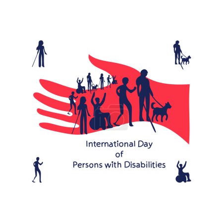 Illustration for Vector International Day of Persons with Disabilities 3 december - Royalty Free Image
