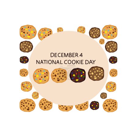 Illustration for National Cookie Day 4 december - Royalty Free Image