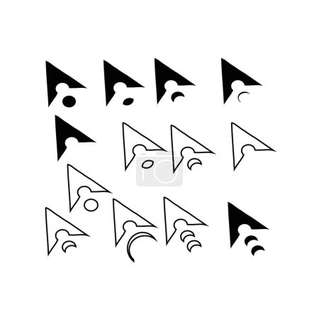 Photo for Free vector collection of flat mouse cursor pointer element sign design vector - Royalty Free Image
