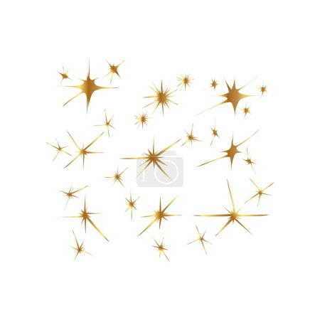 Photo for Flat sparkling star collection vector - Royalty Free Image