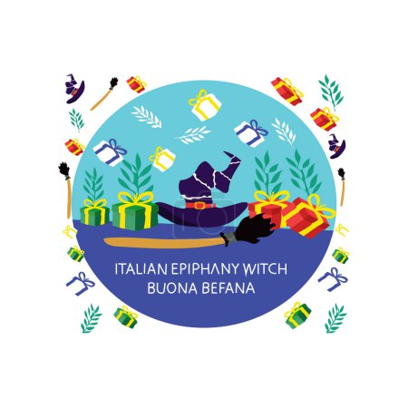 Photo for ITALIAN EPIPHANY WITCH vector - Royalty Free Image