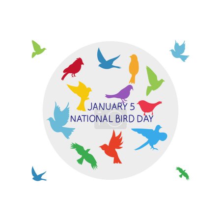 Photo for NATIONAL BIRD DAY vector - Royalty Free Image