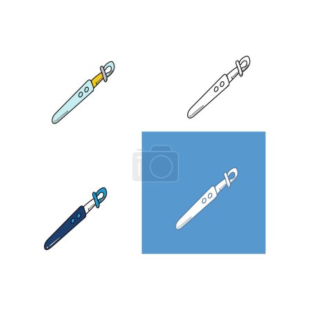 Illustration for Clinical Catheter Icon collection vector - Royalty Free Image