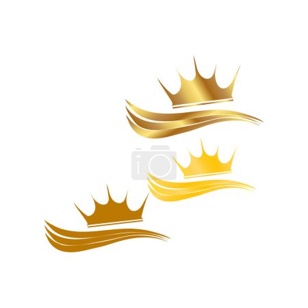 Photo for Golden crown icon royal golden crown background vector - Royalty Free Image