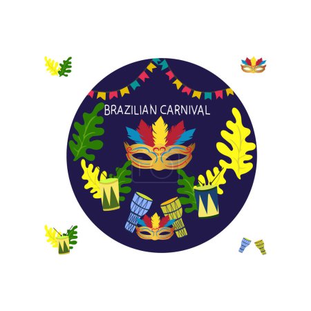 Photo for Free vector brazilian carnival - Royalty Free Image