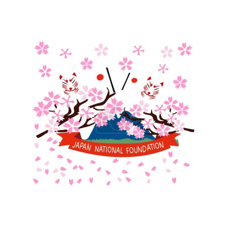 Photo for Japan national foundation day vector - Royalty Free Image