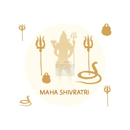 Ilustración de Maha shivaratri festival india vector - Imagen libre de derechos