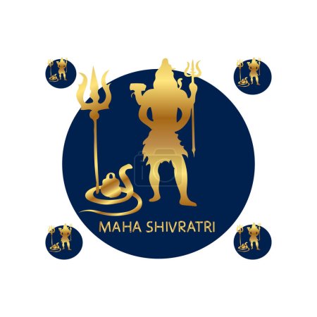 Ilustración de Maha shivaratri festival india vector - Imagen libre de derechos