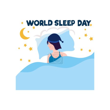 Photo for World sleep day Vector illustration - Royalty Free Image
