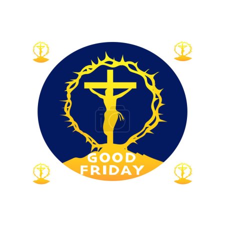 Good Friday Vector illustration.Good for banner, poster, greeting card, party card, invitation, template, advertising, campaign, and social media. 