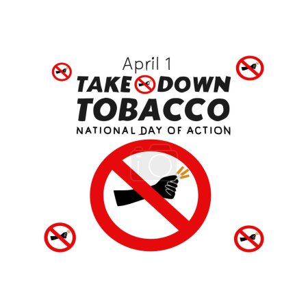 eliminar tabacco día nacional de acción vector